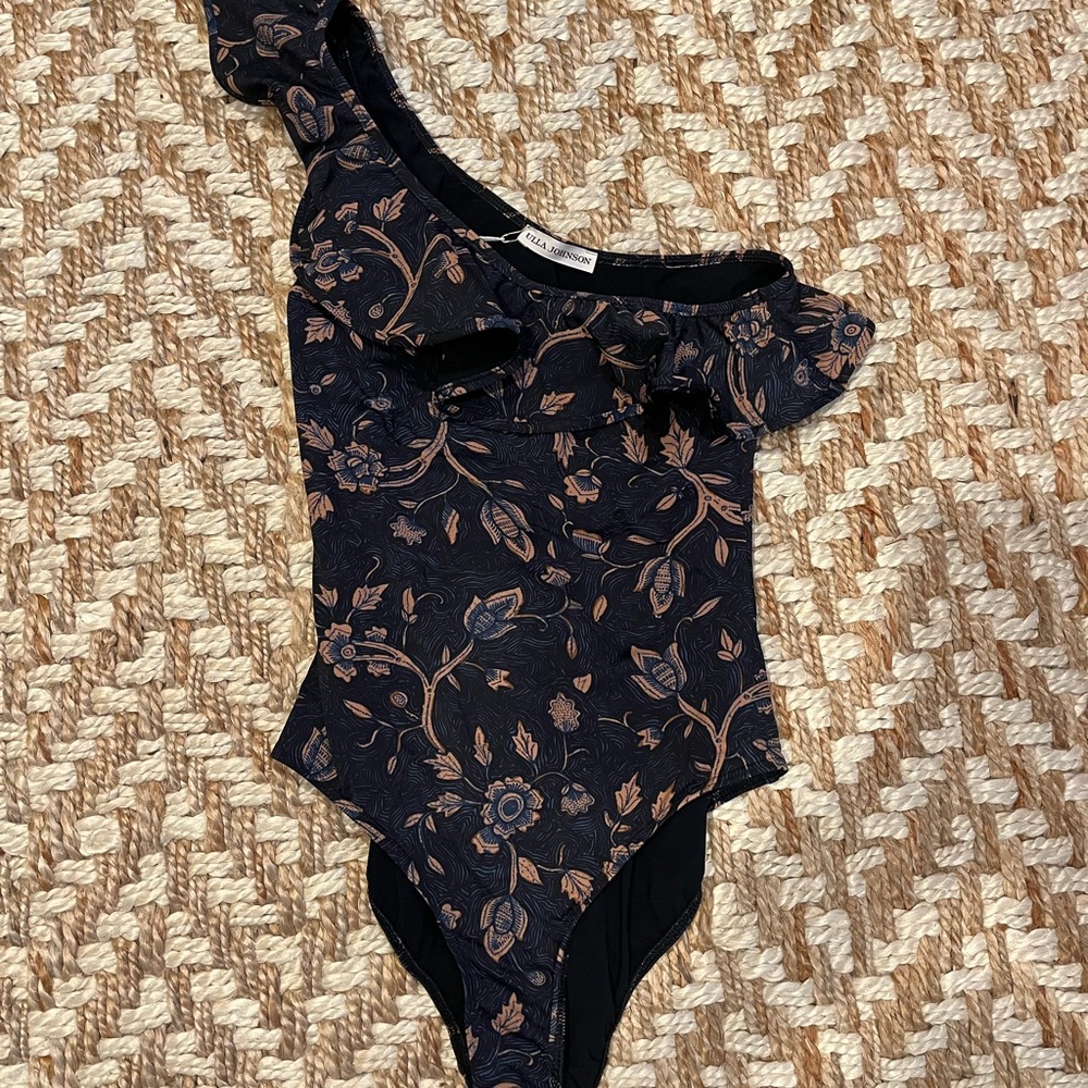nwt ulla johnson martina maillot one piece swimsuit in constellation size small